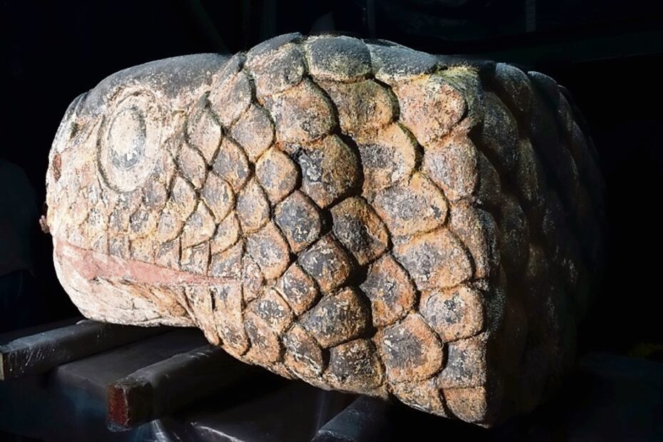 Cabeza de serpiente, ejemplo de la gran estética de mexicas