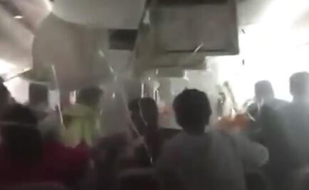 Difunden video de pasajeros dentro de avión siniestrado en Dubái