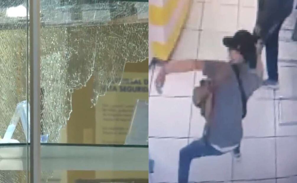 Con mazos lograron romper dos aparadores y llevarse más de 20 celulares. Foto: Captura de video