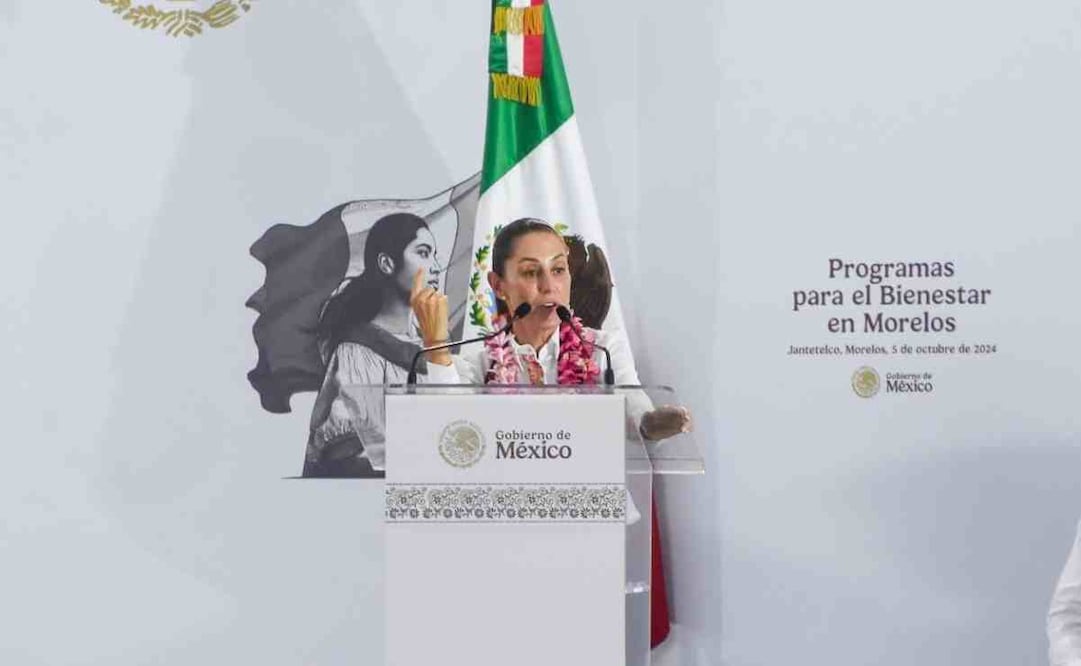 La presidenta de México Claudia Sheimbaum visitó el municipio de Jantetelco en Morelos en su primer gira de trabajo como mandataria nacional. Foto: Tony Rivera/EL UNIVERSAL