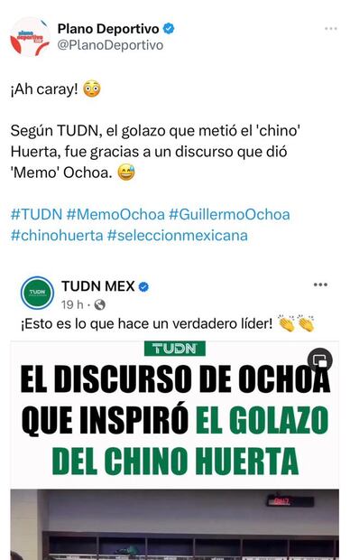 Tweets de TUDN