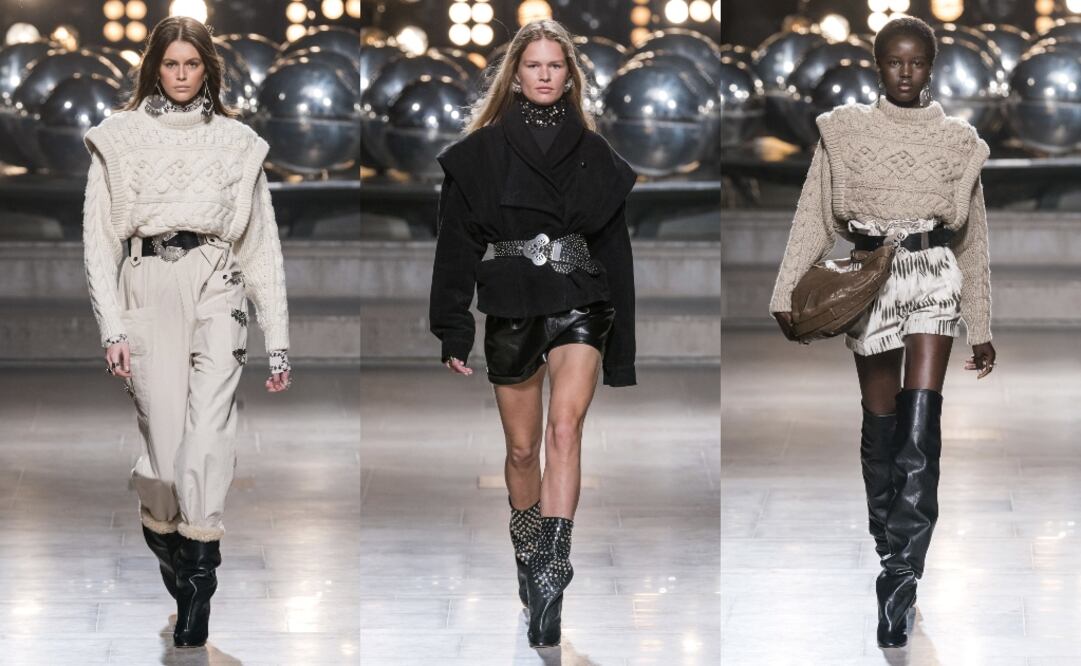 Las siluetas ochenteras han conquistado nuevamente los jersey de punto                     Foto: Vogue Runway