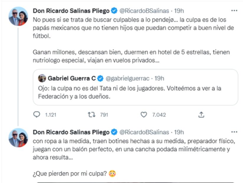 Salinas Pliego explota contra jugadores de México: “Ganan millones y pierden”
