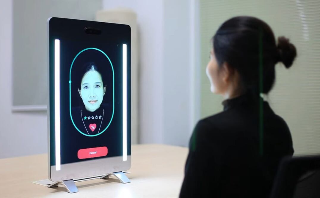 El espejo que advierte sobre posibles enfermedades graves a futuro. Imagen: 
NuraLogix Corporation