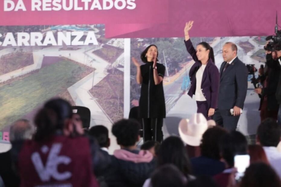 “Estamos hoy dando la cara y rindiendo cuentas” Sheinbaum emite informe en Venustiano Carranza  