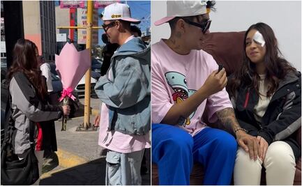 Tiktoker Derek Trejo regala flores y operación de ojo a Melanie; joven fue golpeada por su novio en Tamaulipas
