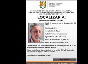 Reportan desaparición del periodista Luis Martín Sánchez en Nayarit