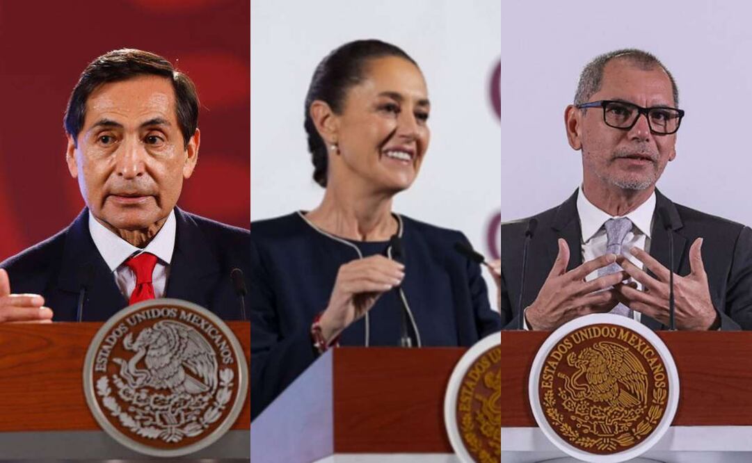 Rogelio Ramírez de la O, Claudia Sheinbaum y Edgar Amador Zamora. Foto: EL UNIVERSAL