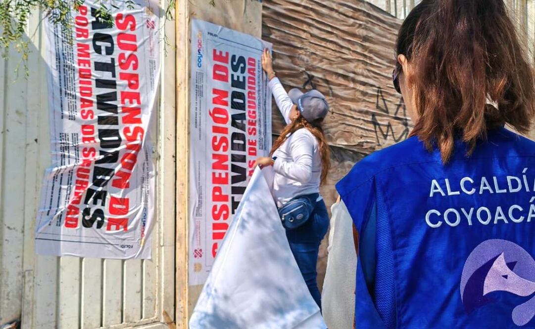 Suspenden tres obras irregulares en Coyoacán (14/12/2025). Foto: Especial