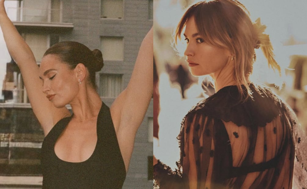 Chongo relajado ligeramente despeinado. Foto: Instagram @lilyjamesofficial