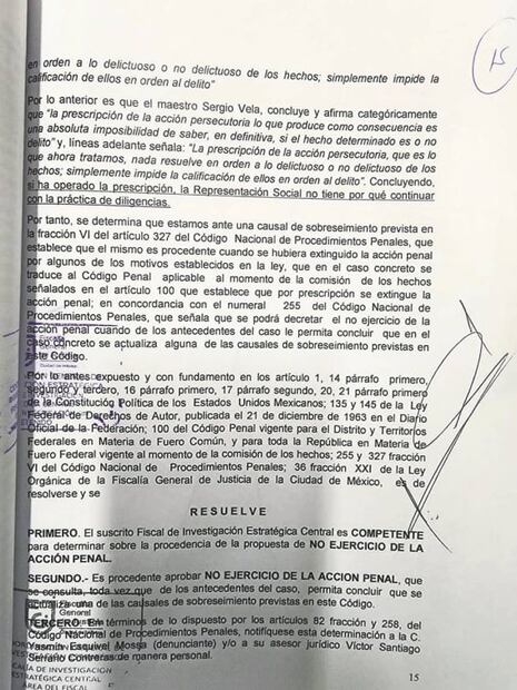 Concluye Fiscalía de la CDMX que Yasmín Esquivel no plagió tesis