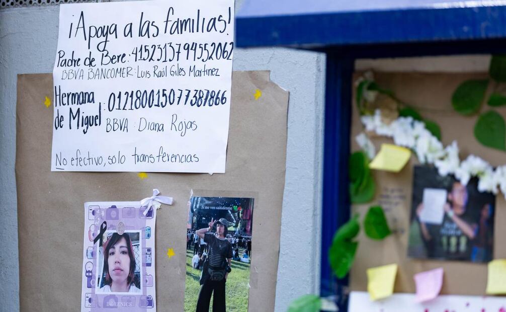 La comunidad estudiantil de la FES Aragón realizó un homenaje en memoria de Berenice Giles y Miguel Rojas, fotógrafos que fallecieron durante el Festival Axe Ceremonia. Foto Hugo Salvador/ EL UNIVERSAL