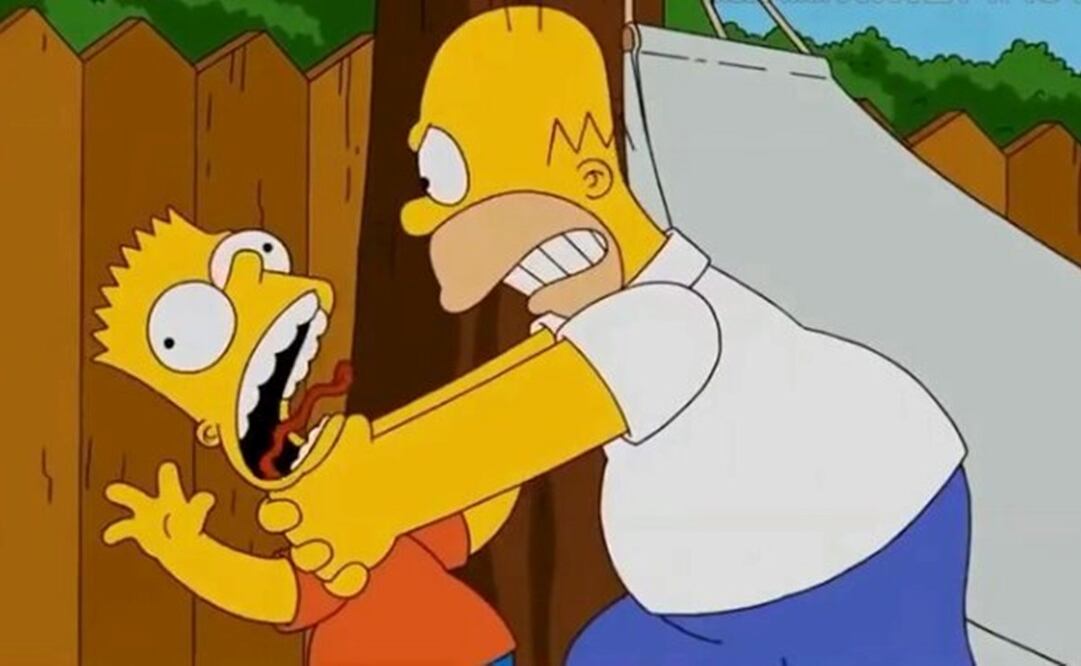 Los Simpson recibieron fuertes críticas por la manera en que Homero reprende a su hijo Bart. Foto: YouTube