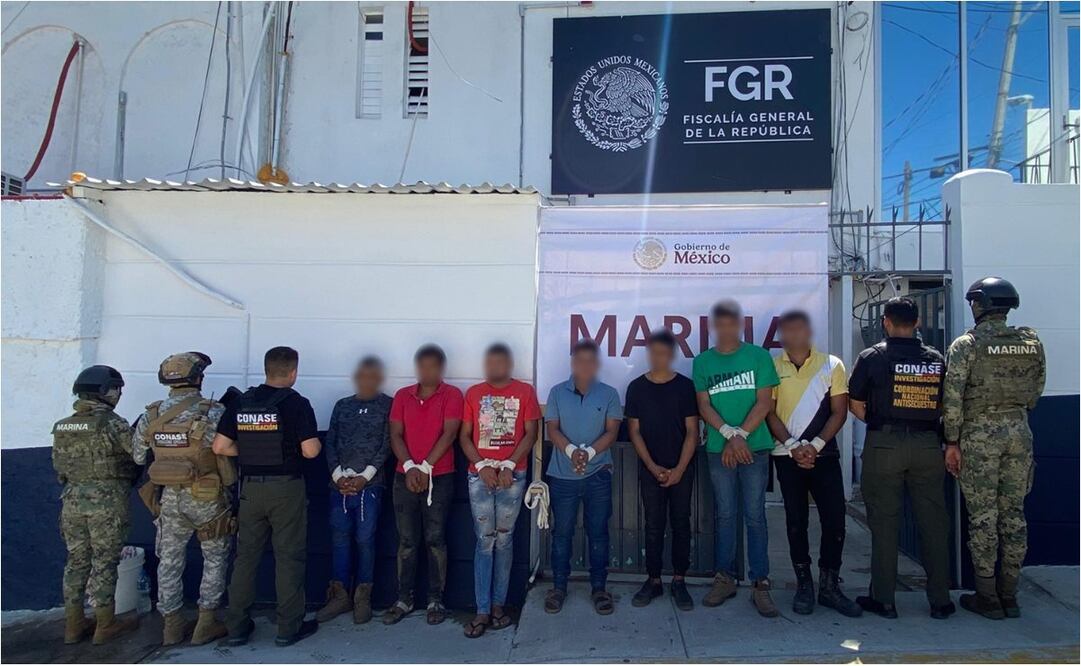 Semar detiene a 8 presuntos integrantes de Los Granados en Guerrero. Foto: Especial