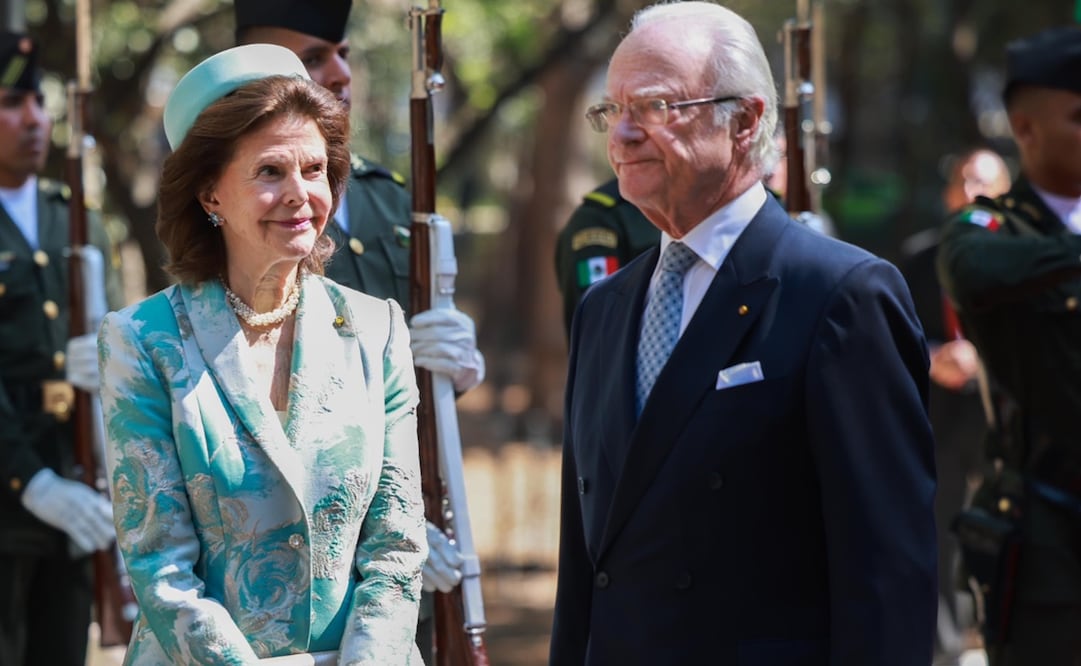 El Rey Carlos XVI Gustavo y reina Silvia de Suecia realizan una visita a México. Foto: SRE