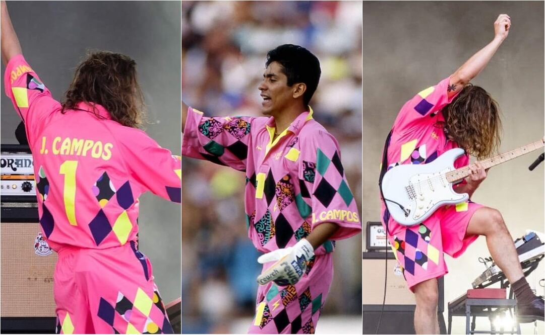 Guitarrista de IDLES da concierto con el uniforme de Jorge Campos / FOTO: ESPECIAL