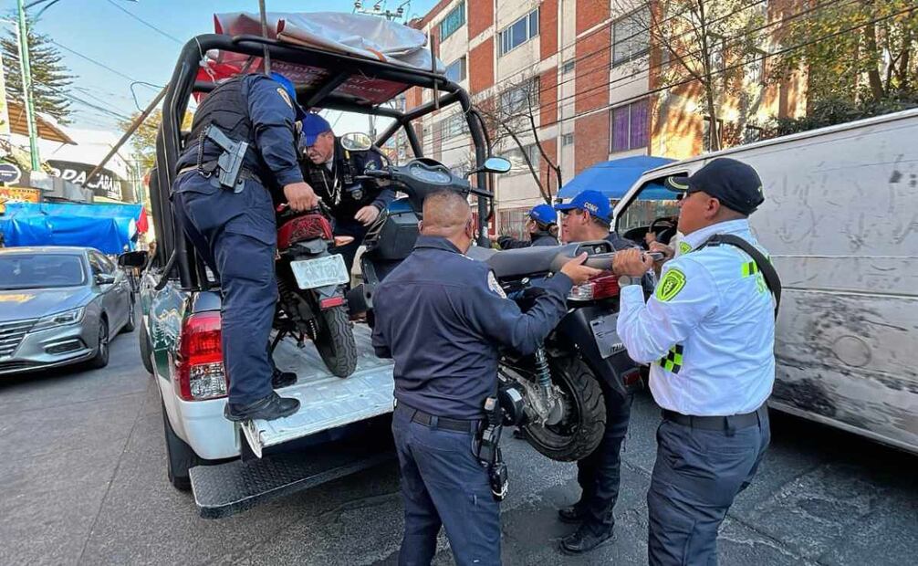 Retiran motocicletas que incumplen reglas viales (29/01/2025). Foto: Especial