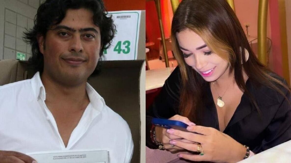 Nicolás Petro, diputado del Atlántico, y Day Vásquez, quien fue la que reveló los chats en los que ambos hablaban del dinero que tendrían. Foto: especial