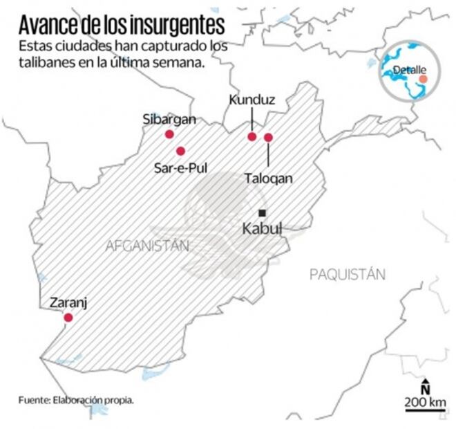 Talibanes asestan duro golpe a fuerzas afganas