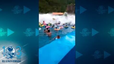 "Tsunami" en alberca de China deja decenas de heridos