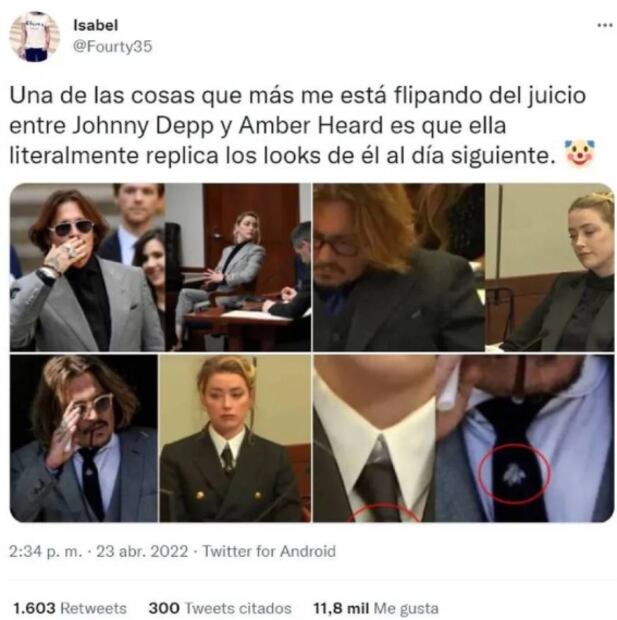 ¿Por qué Amber Heard le copia el look a Johnny Depp?