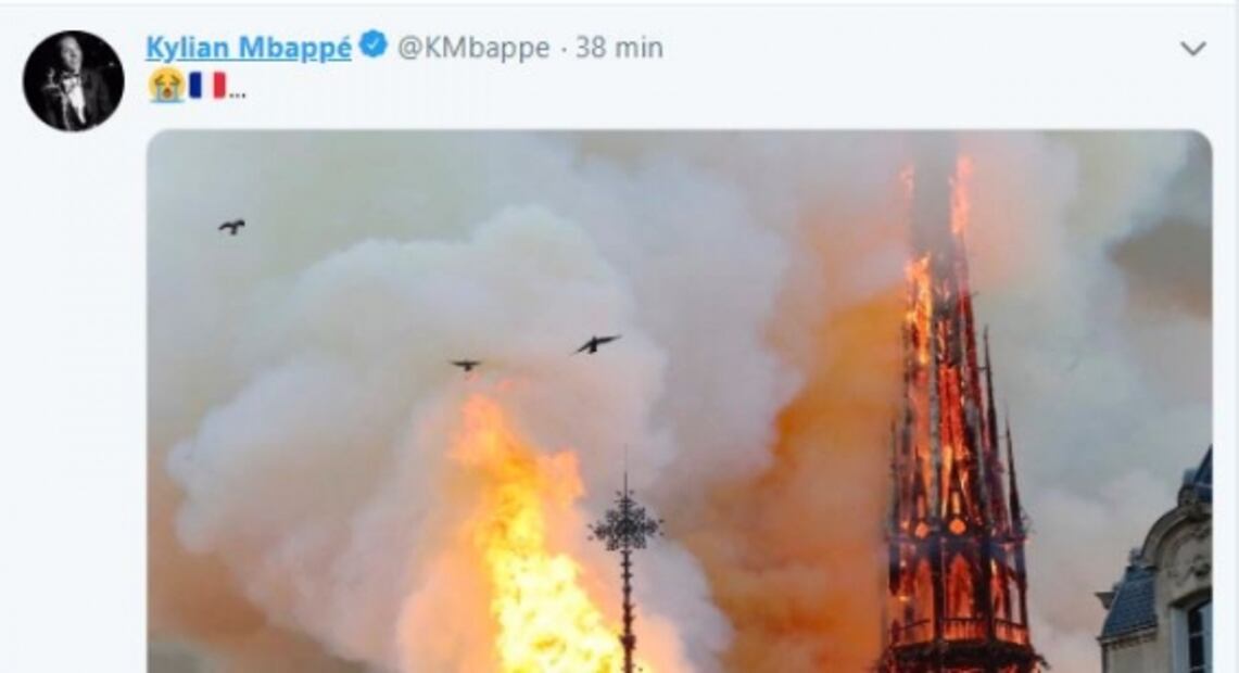 Las reacciones en el mundo del deporte por el incendio en Notre Dame
