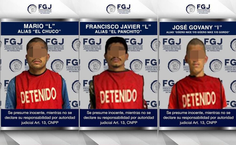 Vinculan a proceso a 3 detenidos por asesinato de músicos del Grupo Fugitivo en Tamaulipas (15/07/2025). Fotos: Especiales