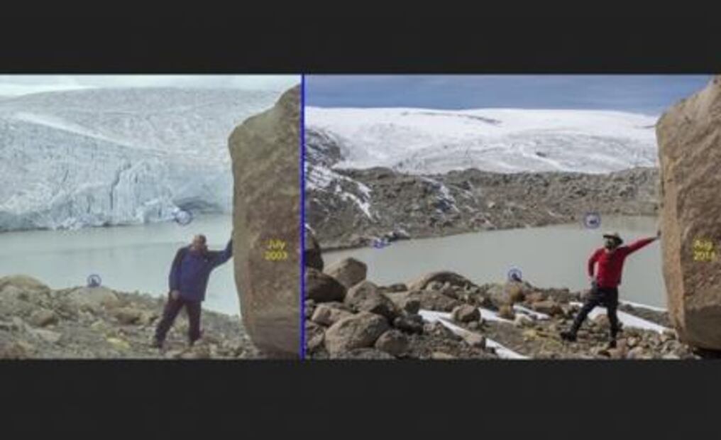 La mayor capa de hielo tropical del mundo, se deshace