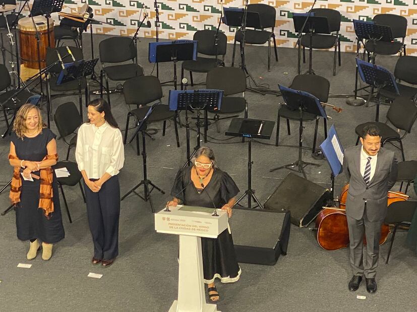 Una colectiva de mujeres autonodeminada “El ombligo de la luna” creó la letra y música del himno de la Ciudad de México, presentado públicamente este jueves por autoridades  capitalinas. (Foto: especial)