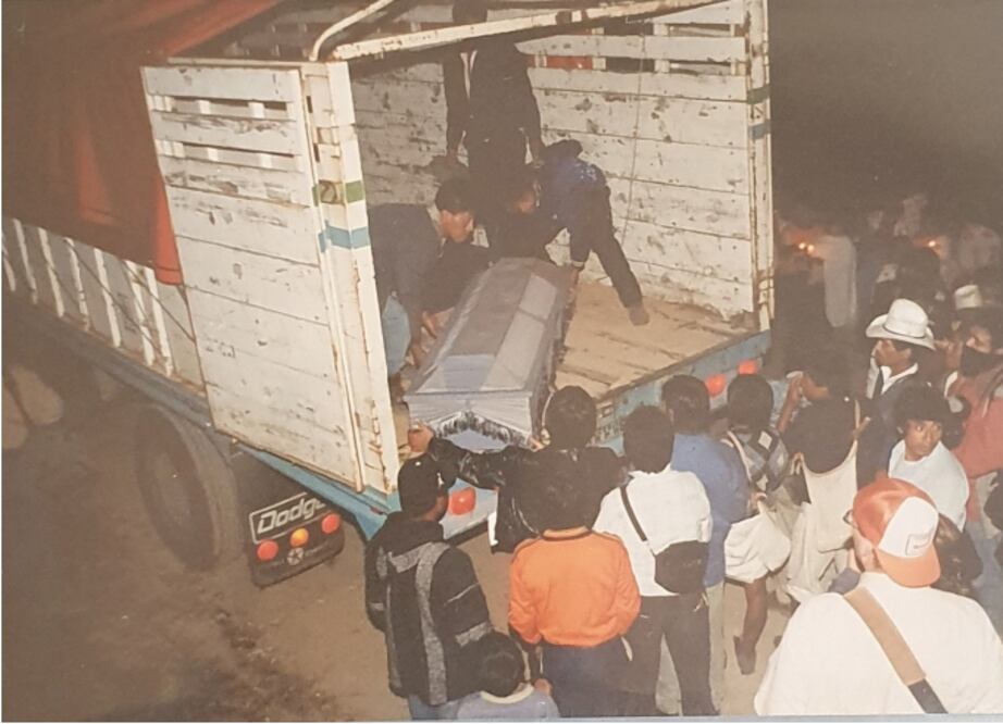 Funelares de los 45 indígenas asesinados por paramilitares en Acteal. Foto: Especial