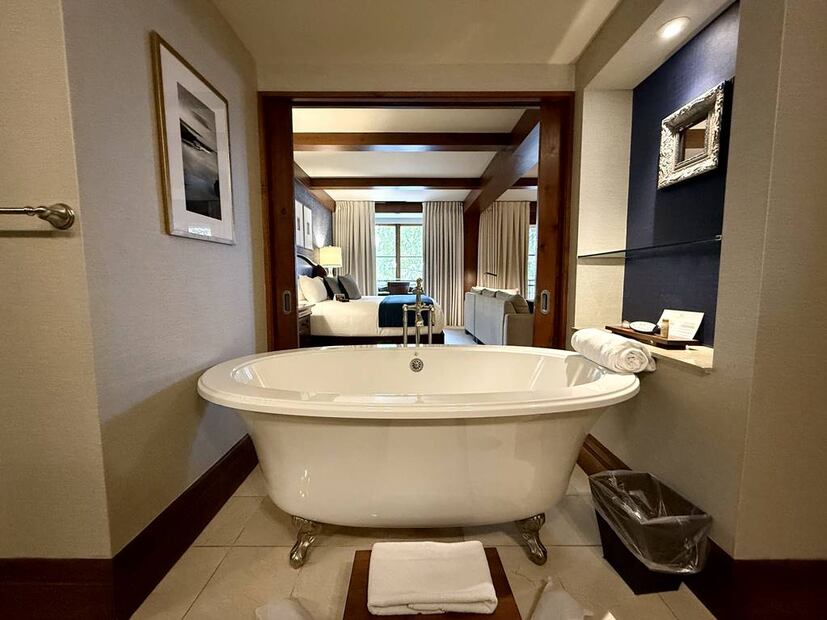 Habitación de lujo en el Quintessence en Mont Tremblandt. Foto: Carlos Tomasini