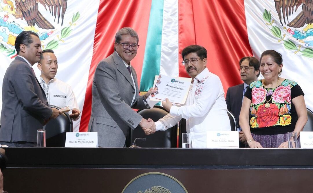 Monreal jalonea al presidente electo de la Suprema Corte, Hugo Aguilar. Foto: @Mx_Diputados