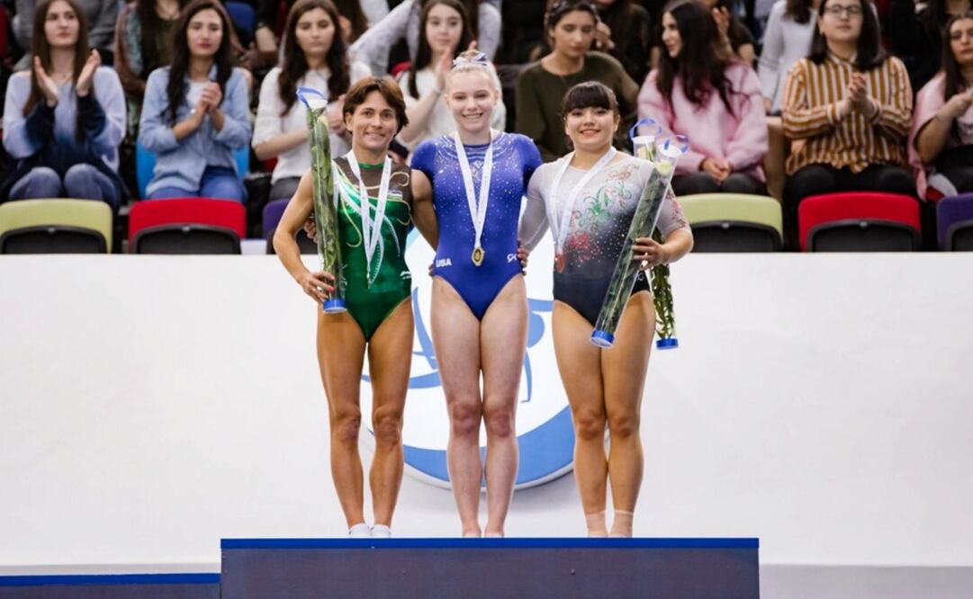 American gymnast Jade Carey won first place and Oksana Chusovitina from Uzbekistán won second - Photo: Taken from Mexico's Olympic Committee