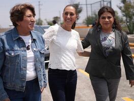 Sheinbaum supervisa plantas de separación de basura de la CDMX; la acompañan Brugada, Delfina y Bárcena