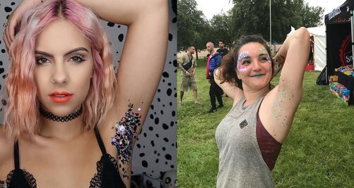 Conoce la moda de llevar glitter en las axilas