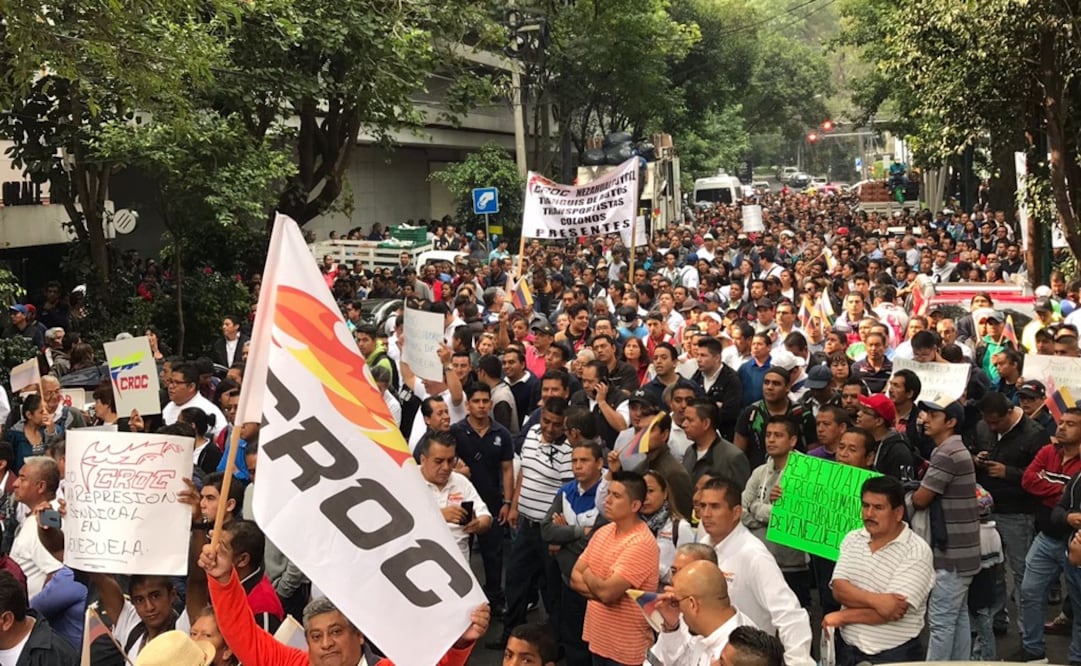 Integrantes de la central obrera condenaron las medidas económicas y laborales adoptadas en Venezuela. /Cortesía