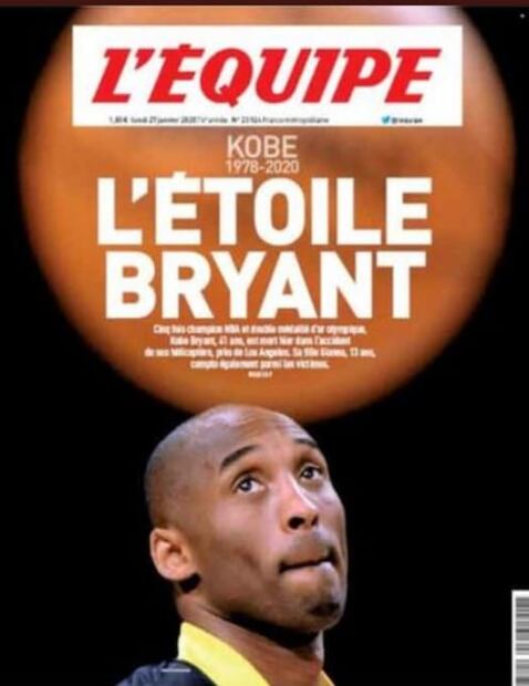 Las emotivas portadas por el fallecimiento de Kobe Bryant
