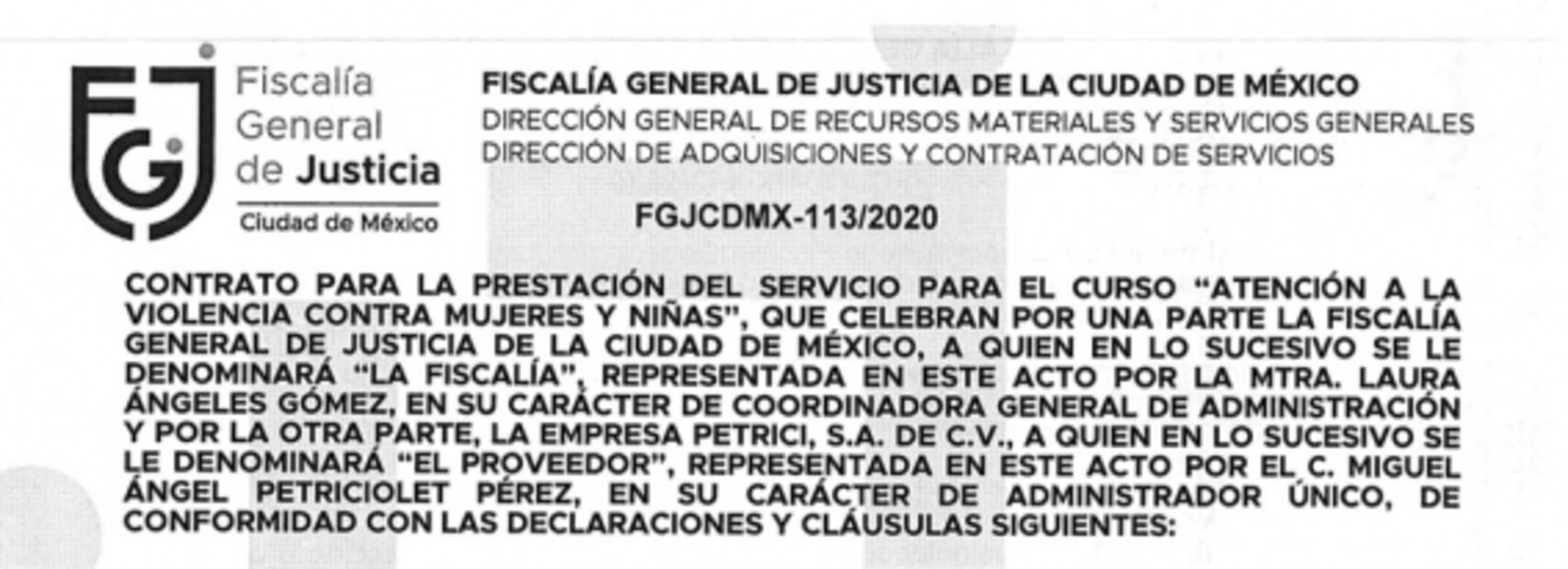 Fiscalía contrata a empresa de juegos infantiles para taller de género
