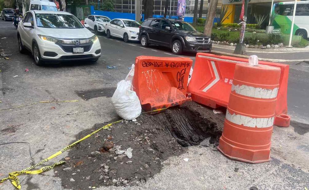 Socavones en CDMX. Foto: Juan Carlos Williams/ EL UNIVERSAL