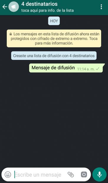 Cómo hacer una lista de difusión en Whatsapp