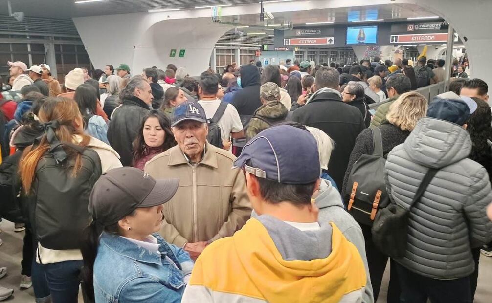 Usuarios quedan varados por mas de 30 minutos (02/01/2025). Foto: Especial
