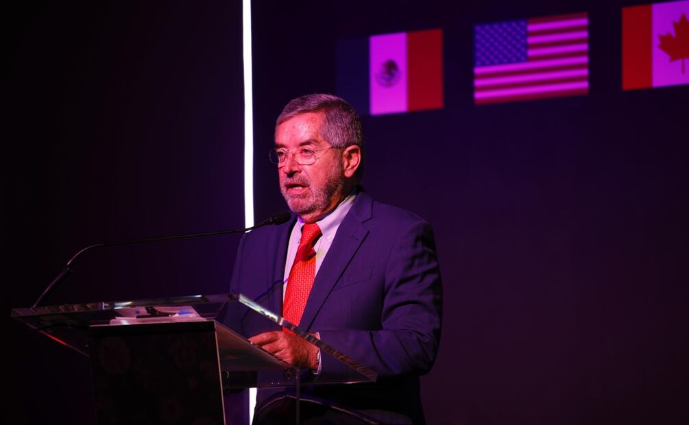 Juan Ramón de la Fuente, titular de la Secretaría de Relaciones Exteriores (SRE) destaca al T-MEC (7/10/2025). Foto: Especial