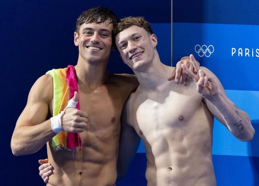 Noha Williams ganó una medalla plata junto a Tom Daley en parís 2204. Foto: Instagram @noha_w9