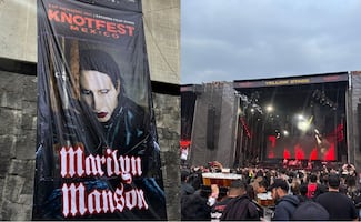 Marilyn Manson y la tribu de negro: El Knotfest 2025 arranca con fanáticos de labios rojos, pupilentes fantasmales y slam al ritmo del metalcore