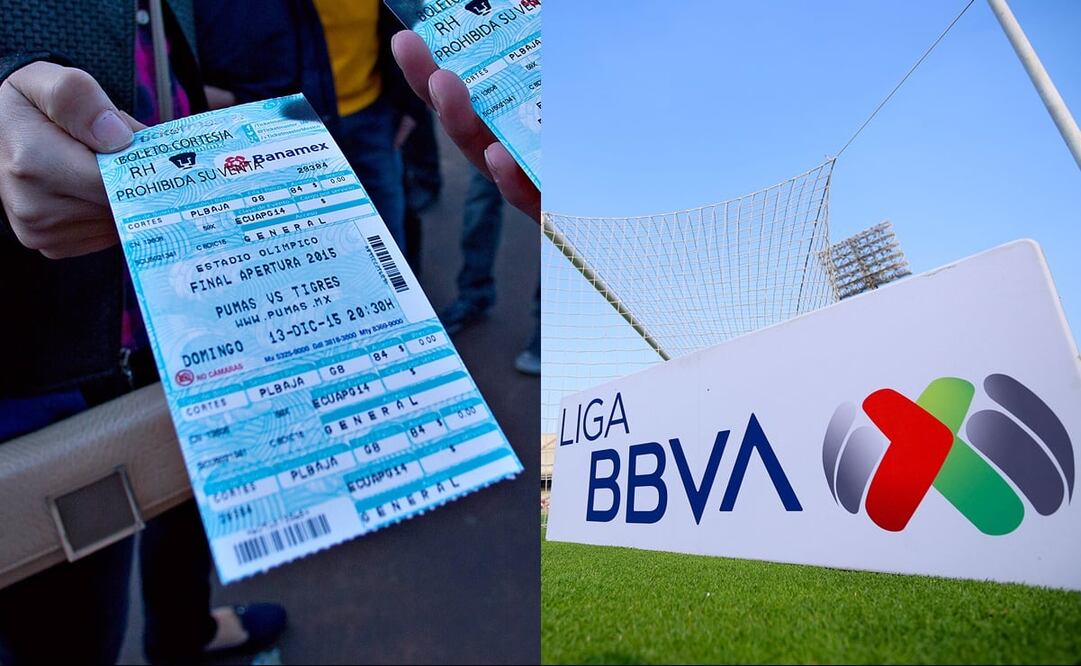 Boleto de Ticketmaster y portigol de la Liga MX - FOTO: Especial