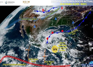Frente frío llegará al norte y noreste del país; ocasionará baja de la temperatura