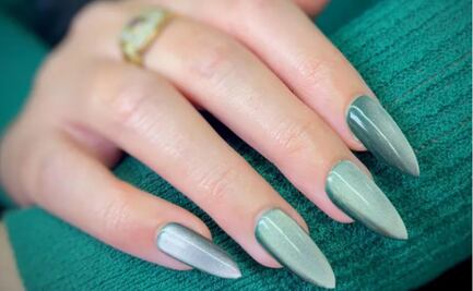 Diseño de uñas efecto terciopelo para el otoño