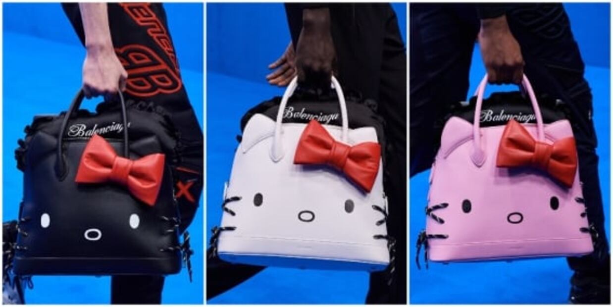 Balenciaga lanza bolsas de Hello Kitty en su colección de hombre