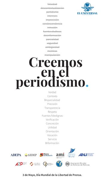 Día de la Libertad de Prensa. Foto: Especial