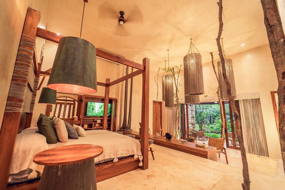 Un hotel boutique de 12 villas de arquitectura orgánica en medio de la selva. Foto: Grupo Mesones